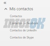 Clasificación de contactos correo hotmail español
